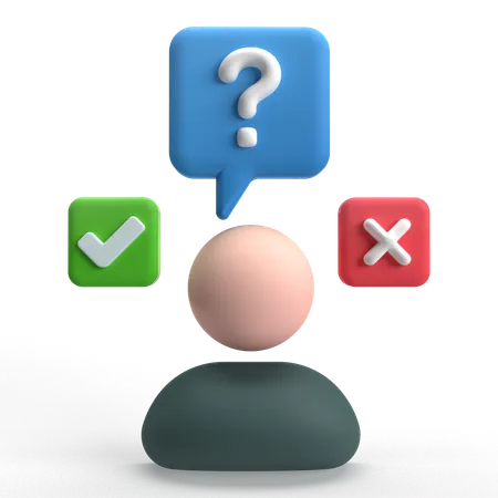 Entscheiden  3D Icon