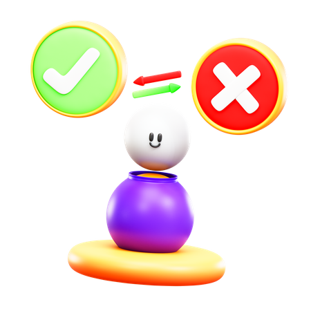 Entscheidungsfindung  3D Icon