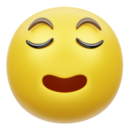 Gesicht entspannen  3D Emoji