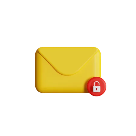 E-Mail entsperren  3D Icon