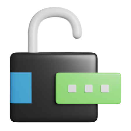 Passwort entsperren  3D Icon