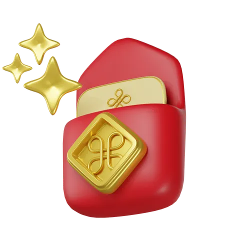 Chinese New Year Envelope 3D Icon