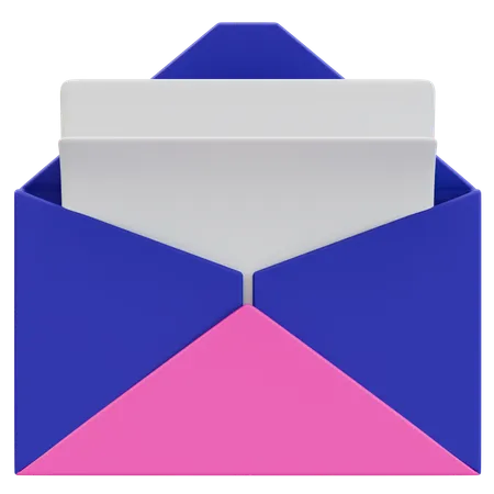 封筒  3D Icon