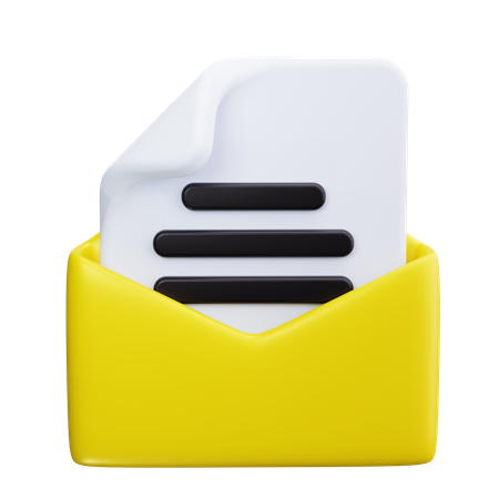 封筒  3D Icon