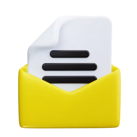 封筒  3D Icon