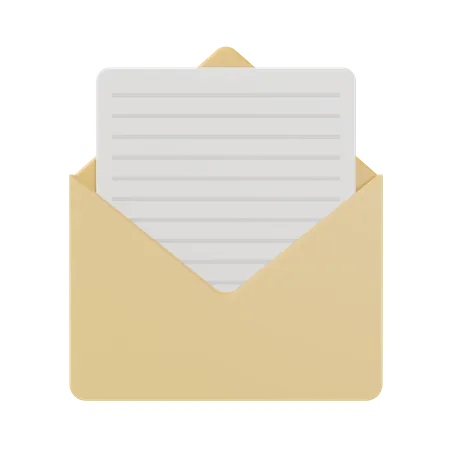 Email And Letter 3 D Icon Illustration 3D Icon