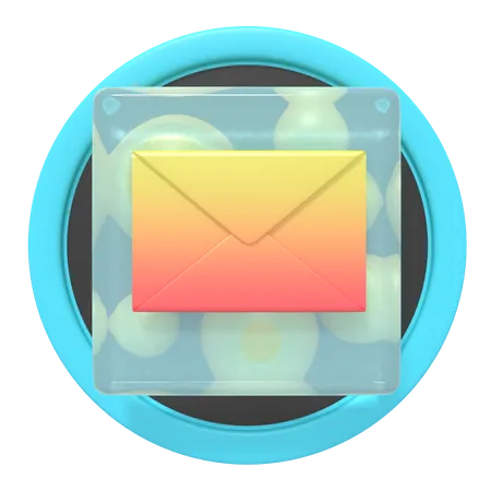 Envelope Button 3D Icon