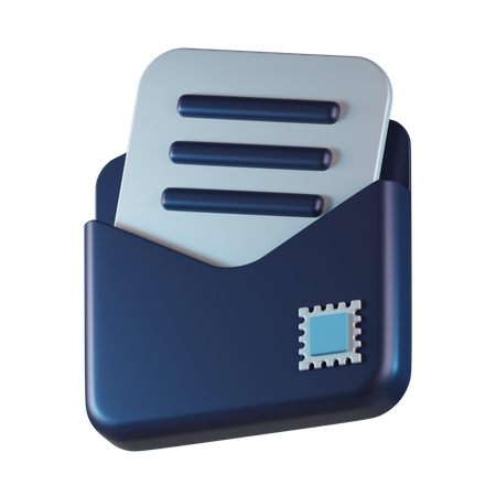 Envelope aberto  3D Icon