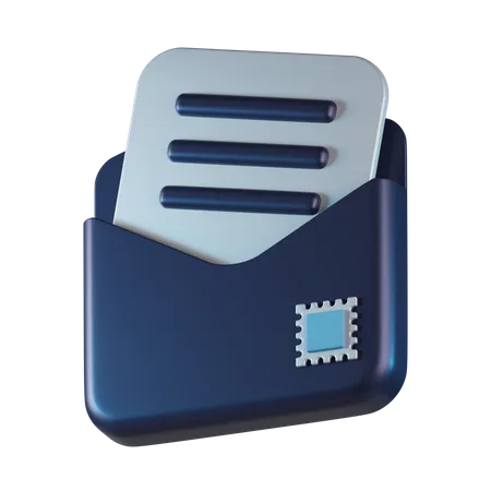 Envelope aberto  3D Icon