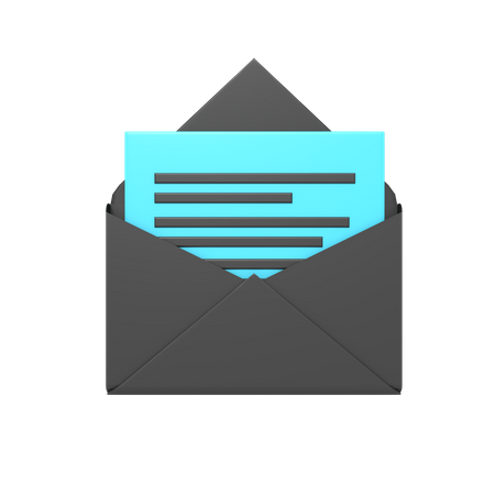 Envelope aberto  3D Icon