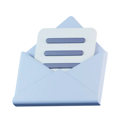 Envelope aberto  3D Icon