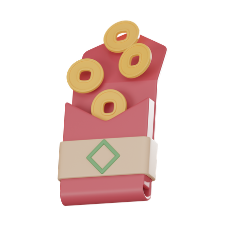 Envelope Chinês  3D Icon