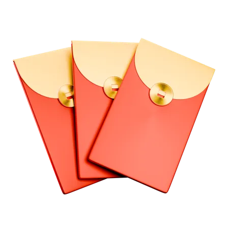 Envelope Chinês  3D Icon