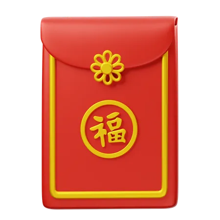 Envelope Chinês  3D Icon