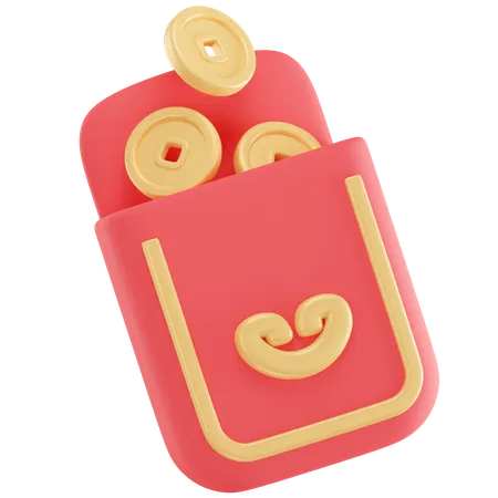 Envelope Chinês  3D Icon