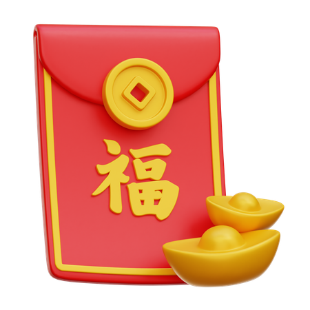 Envelope Chinês  3D Icon