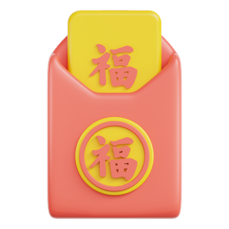 Envelope Chinês  3D Icon