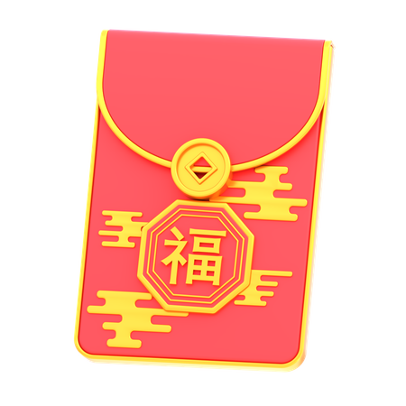 Envelope Chinês  3D Icon