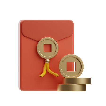 Envelope chinês  3D Icon