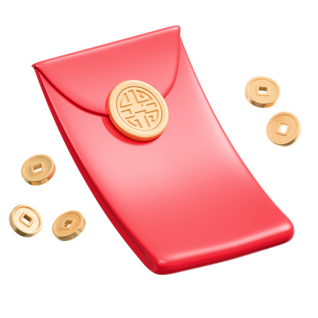 Envelope com moedas  3D Icon