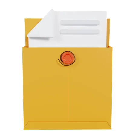 Envelope confidencial  3D Icon