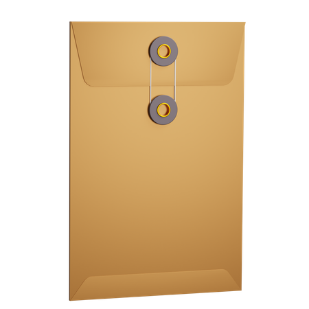 Envelope de arquivo marrom  3D Icon