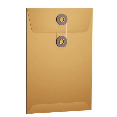 Envelope de arquivo marrom  3D Icon