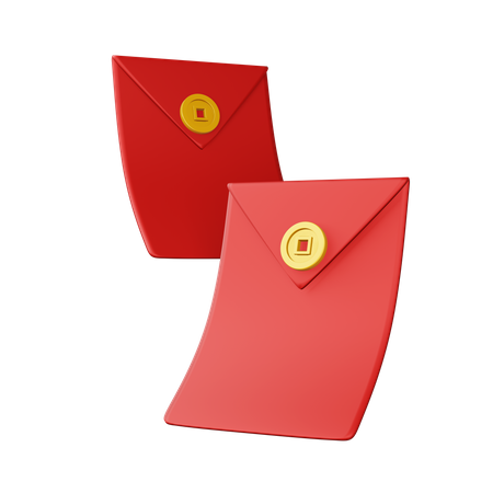 Envelope de dinheiro chinês  3D Icon