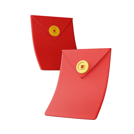 Envelope de dinheiro chinês  3D Icon