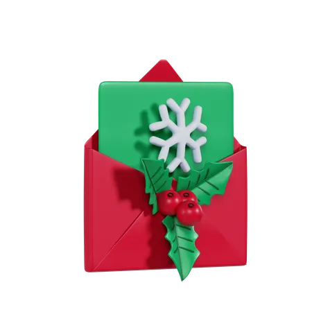 Envelope de natal  3D Icon