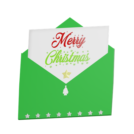 Envelope de natal  3D Icon