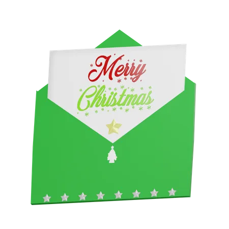 Envelope de natal  3D Icon