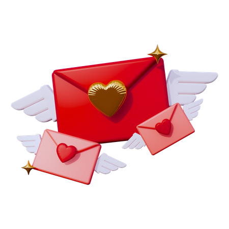 Envelope de Dia dos Namorados  3D Icon