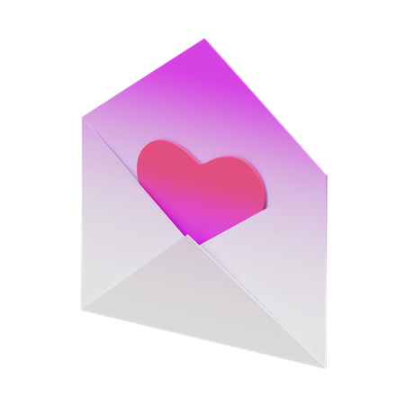 Envelope de Dia dos Namorados  3D Icon