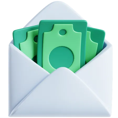 Envelope de dinheiro  3D Icon