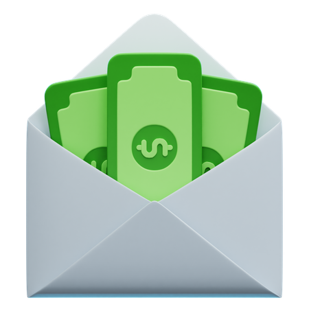 Envelope de dinheiro  3D Icon