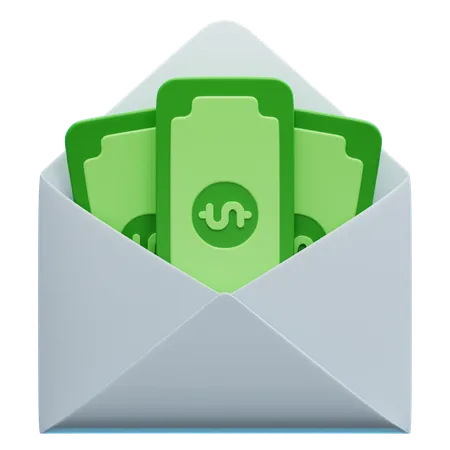 Envelope de dinheiro  3D Icon