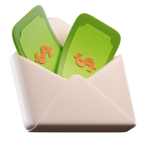 Envelope de dinheiro  3D Icon