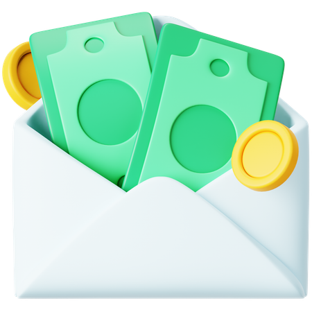 Envelope de dinheiro  3D Icon