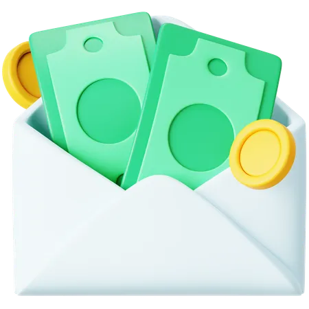 Envelope de dinheiro  3D Icon