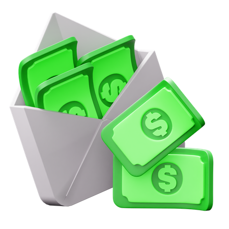 Envelope de dinheiro  3D Icon