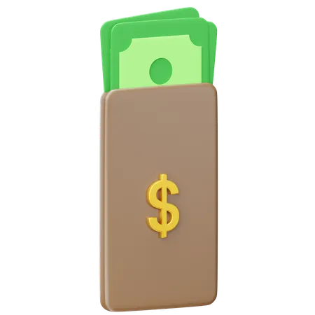 Envelope de dinheiro  3D Icon