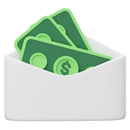 Envelope de dinheiro  3D Icon