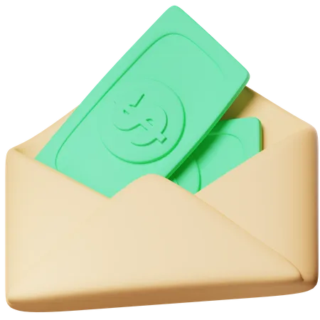 Envelope de dinheiro  3D Icon