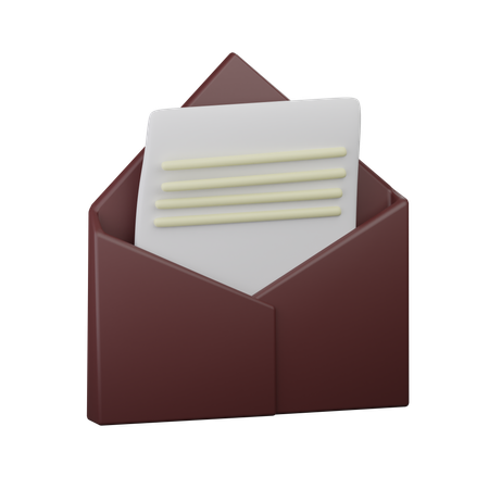 Envelope de notificação por e-mail  3D Icon