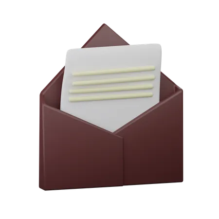 Envelope de notificação por e-mail  3D Icon