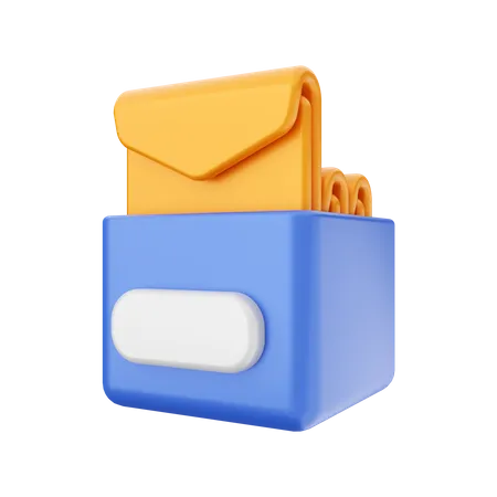 Envelope Folder 3D Illustration