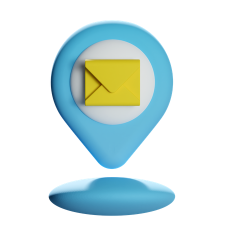 Pino de localização do envelope  3D Icon