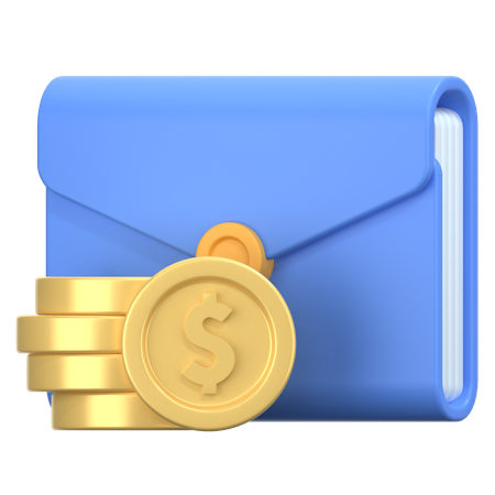 Envelope de moeda  3D Icon