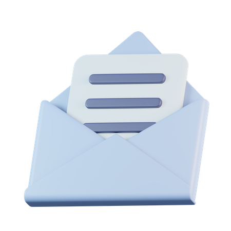 Envelope Open  3D Icon